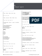 Extension Tests Answer Key