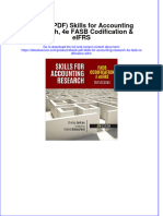 (Ebook PDF) Skills For Accounting Research, 4E Fasb Codification & Eifrs