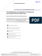 The Development and Validation of The Rational and Intuitive Decision Styles Scale