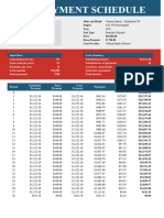 Car Payment Schedule Template