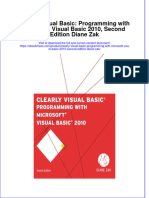 Clearly Visual Basic: Programming With Microsoft Visual Basic 2010, Second Edition Diane Zak Full Chapter PDF