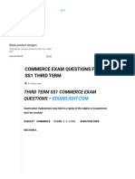 Commerce Exam Questions For SS1 Third Term