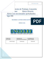 PO-85 Procedimiento de Trabajo - Conexión de Empalme Monofásico Directo Aéreo Con Seccionador Portaf