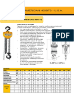 F.T.TECLE MANUAL 0.25 A 50ton KN AMERCAN HOISTS