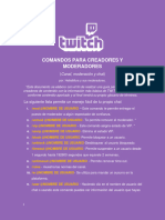 Comandos para Twitch y Moderadores