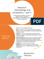 Research Methodology and Biostatistics Part II 2