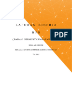 Laporan Kinerja: (Badan Permusyawaratan Desa)