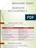 Accounting For Shareholders' Equity