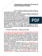 La Femme Et de La Citoyenne D'olympe de Gouges: Analyse Linéaire Du Préambule de La Déclaration Des Droits de