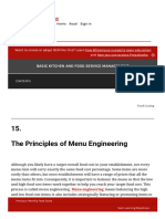 The Principles of Menu Engineering-Basic Kitchen and Food Service Management