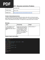 LAB ASSIGNMENT 4 - Recursion and Ad-Hoc Problems