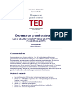 Devenez Un Grand Orateur TED