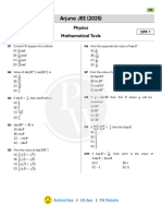 Mathematical Tools - DPP 01 - Arjuna JEE 2025