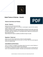 Hotel Terms and Policy