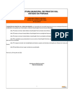 Prefeitura Municipal de Piraí Do Sul Estado Do Paraná: Concurso Público 001/2022 Edital de Classificação Final Nº