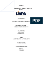 Terapia y Dinámica de Grupos Tarea # 6