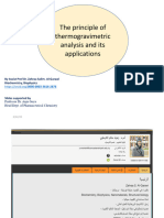 The Principle of Thermogravimetric Analysis and Its Applications