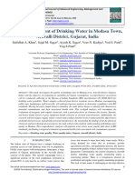 Quality Assessment of Drinking Water in Modasa Town, Aravalli District, Gujarat, India