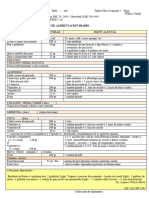 Alimento Cantidad Equivalencia Desayuno: Plan de Alimentacion Diario