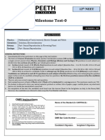 Milestone Test - 00 - Test Paper