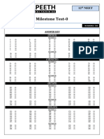 Milestone Test - 00 - Answer Key