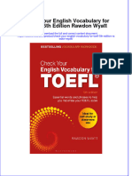 Check Your English Vocabulary For TOEFL 5th Edition Rawdon Wyatt Full Chapter