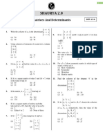 Matrices and Determinants - DPP 15.4 - Shaurya 2.0