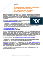 FSRH Ceu Recommended Actions After Incorrect Use of CHC March 2020 Amended Jul 2021