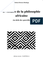 L'Affaire de La Philosophie Africaine