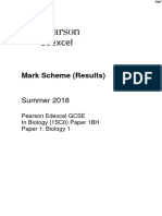 June 2018 MS - Biology 1 (H) Edexcel Science GCSE