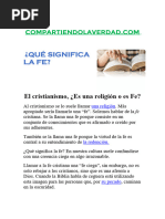 ¿Qué Significa La Fe