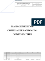 10 Management of Complaints and Non-Conformity