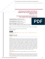 Instrumento de Medición Del Índice de Calidad de Vida Urbana - Barrios Urbano Marginales, Perú