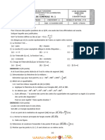 Devoir de Contrôle N°1 - Math - 3ème Mathématiques (2011-2012) MR BEN BRAHIM KHALED