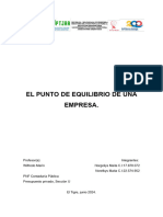 El Punto de Equilibrio de Una Empresa