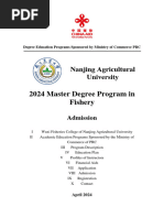 17-2024 Master Program of Fishery Science (Nanjing Agricultural University)