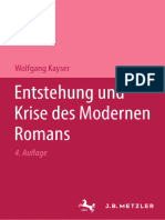 Wolfgang Kayser - Entstehung Und Krise Des Modernen Romans (1954)