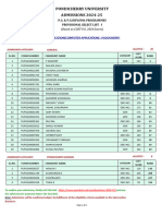 Pondicherry University ADMISSIONS 2024-25: 3521 Master of Computer Application (Computer Application) - Puducherry Campus