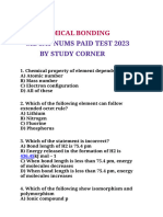 Chemical Bonding Mcqs Mdcat Nums Paid Test 2023 by Study Corner