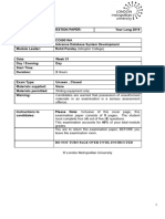 CC6001NA - Advanced Database System Development 2019-20 (1sit) - EXAM QP