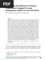 Evaluating The Behaviour of Chinese Stakeholders Engaged in Large Hydropower Projects in Asia and Africa