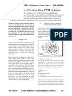 Speed Control of DC Motor Using PWM Technique: © MAY 2021 - IRE Journals - Volume 4 Issue 11 - ISSN: 2456-8880