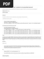 Data Domain - Sysadmin Locked - Sysadmin Is Not Using Default Password - Dell US