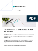 Conseils & Fiches en Introduction Au Droit - UE 1 DCG