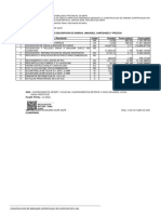 Tabla de Descripción de Rubros, Unidades, Cantidades Y Precios