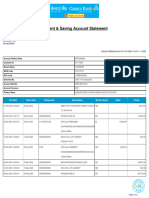 Current & Saving Account Statement: Ratnamma W O Hanumanthappa Hno 435 Lokikere Lokikere Post Davanagere