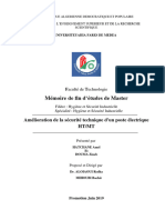 Mémoire de Fin D'études de Master: Amélioration de La Sécurité Technique D'un Poste Électrique HT/MT