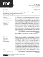 Lean Manufacturing: Literature Review and Implementation Analysis