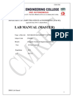 Dbms Lab Manual r20 Syllabus