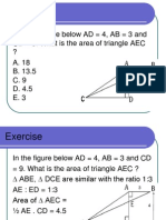 Exercise: 1. in The Figure Below AD 4, AB 3 and